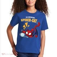 Spider Funny Amazing Spider Cat Meme Kids T-Shirt thumb 2
