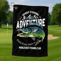 Sport Fishing Adventure Golf Towel thumb 1
