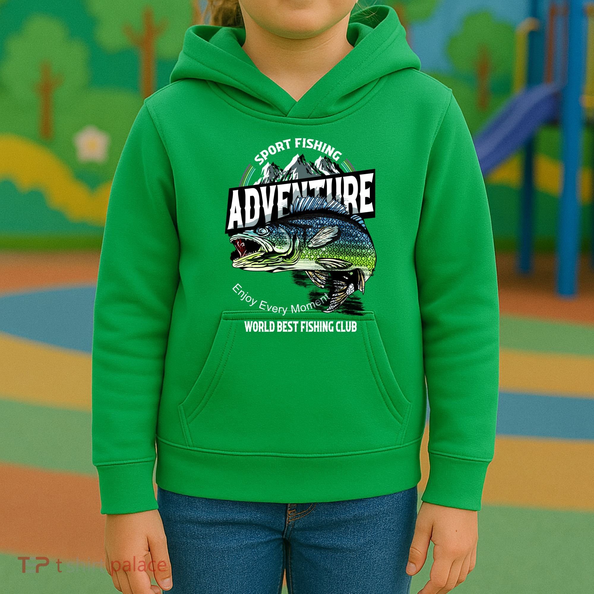 Sport Fishing Adventure Kids Hoodie