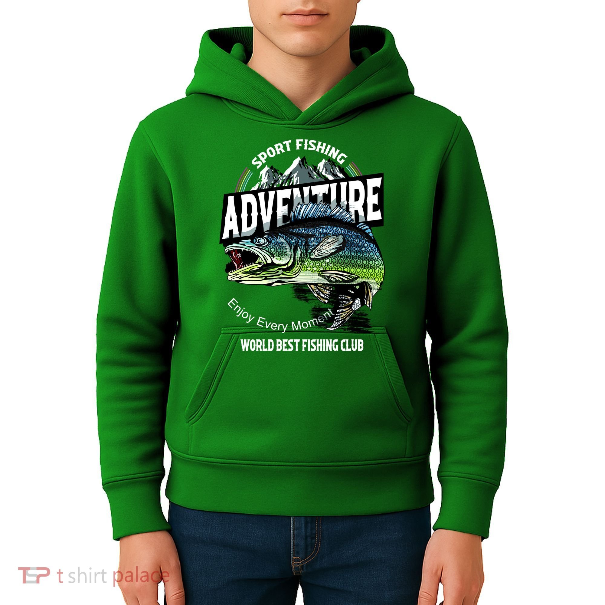 Sport Fishing Adventure Kids Hoodie