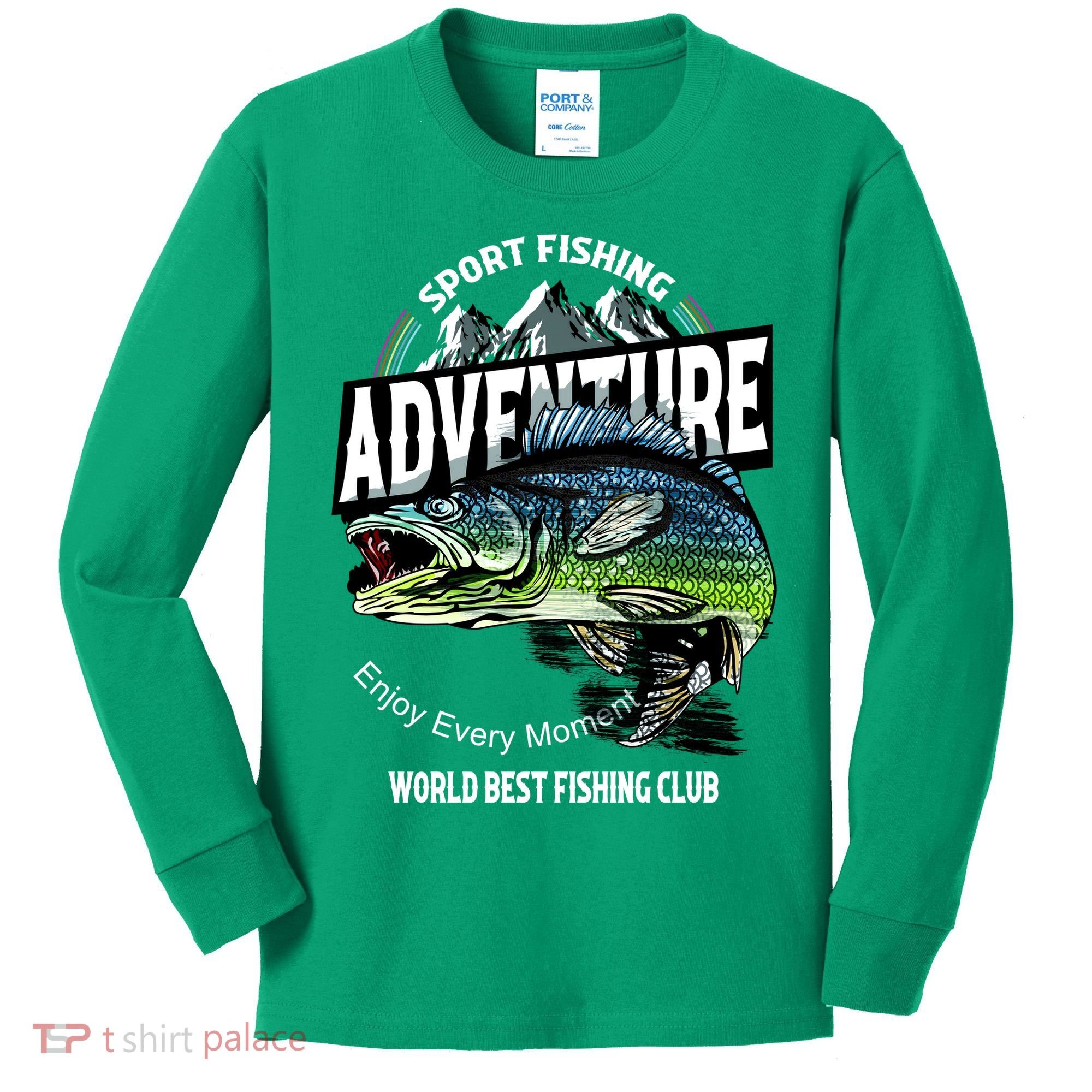 Sport Fishing Adventure Kids Long Sleeve Shirt