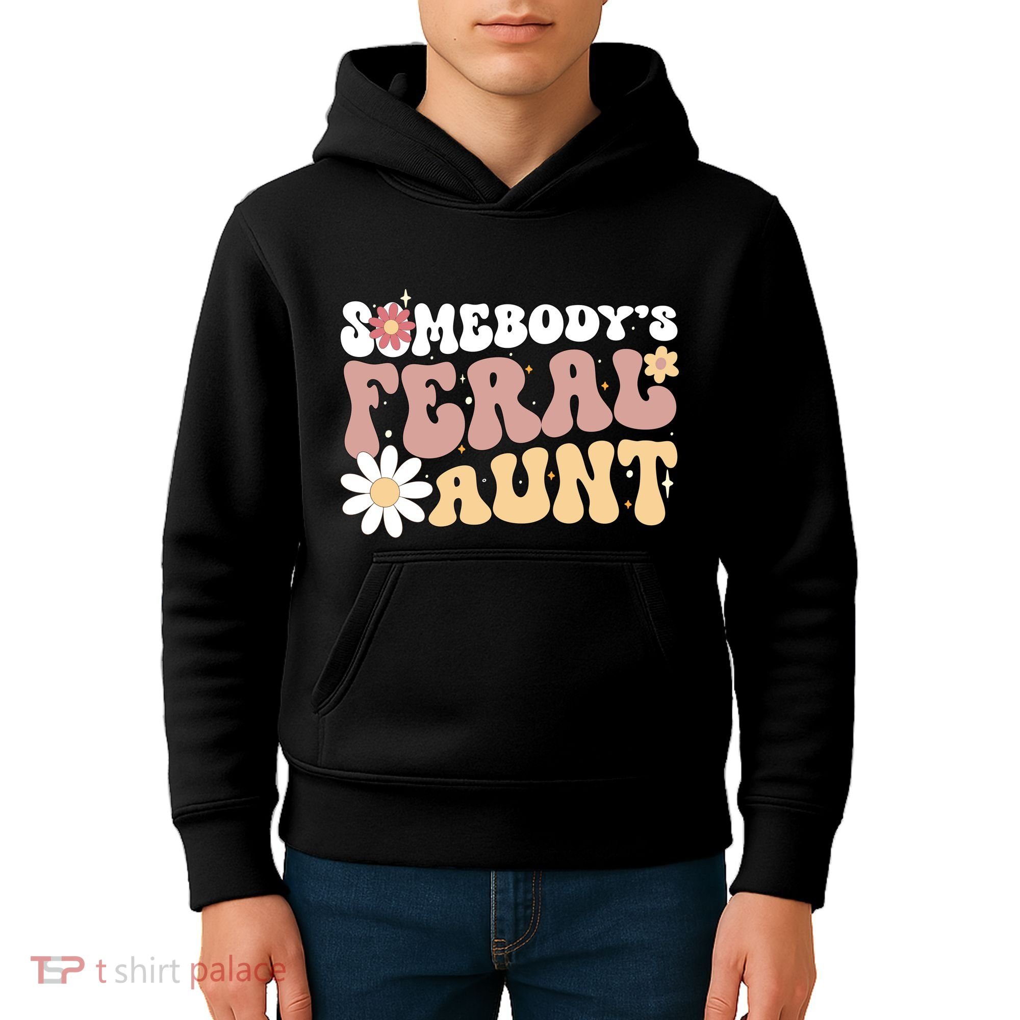 SomebodyS Feral Aunt Kids Hoodie
