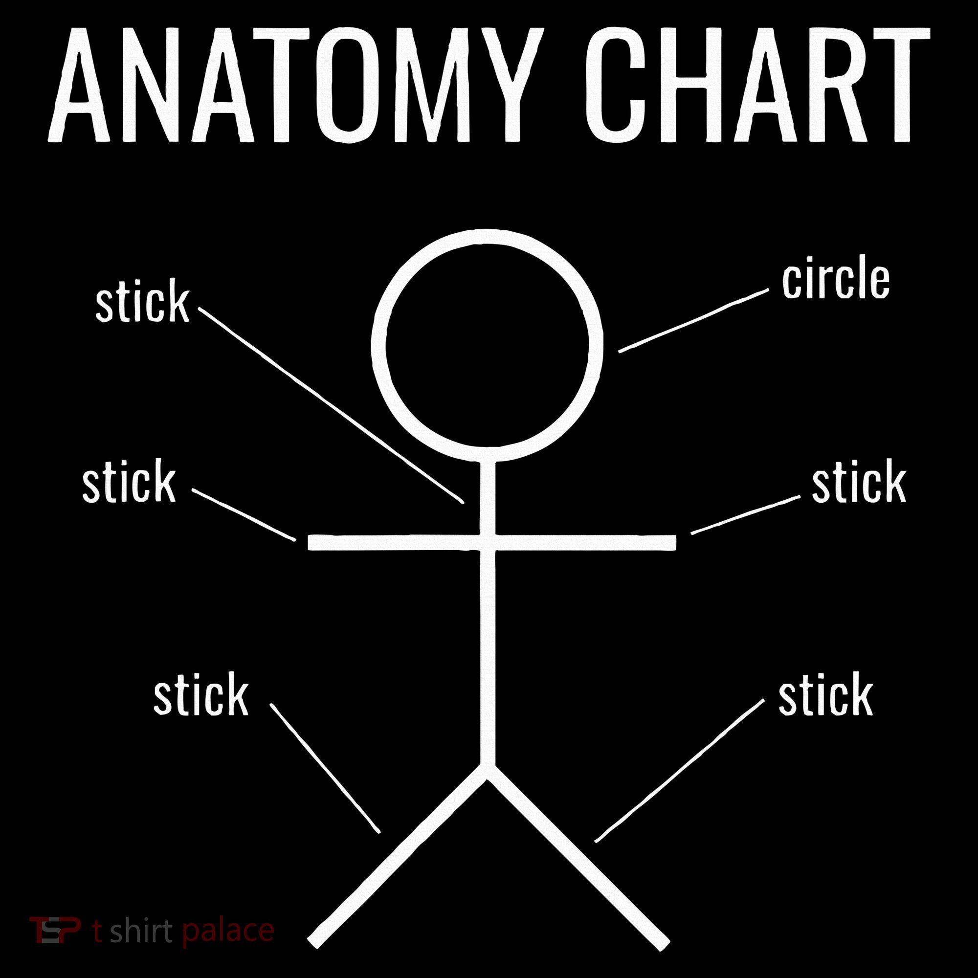 Stick Figure Anatomy Chart Hoodie