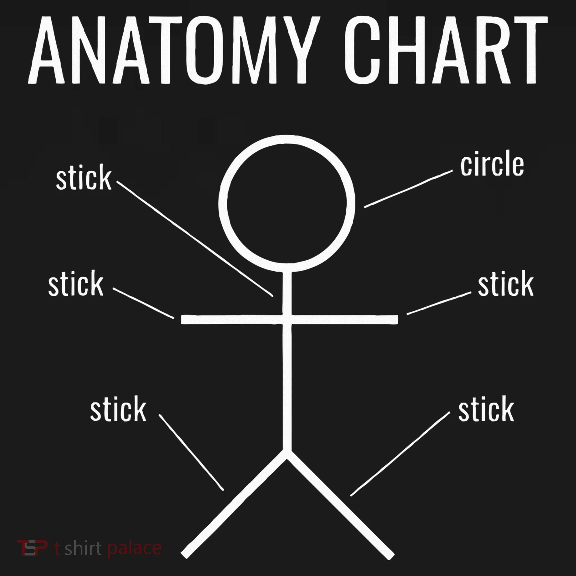 Stick Figure Anatomy Chart Hoodie