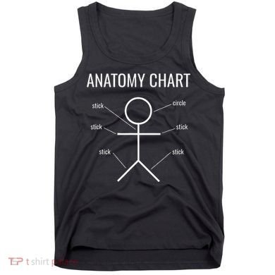Stick Figure Anatomy Chart Tank Top