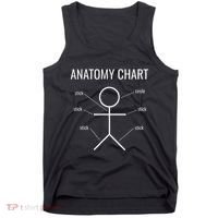 Stick Figure Anatomy Chart Tank Top thumb 0