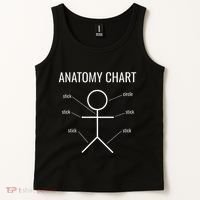 Stick Figure Anatomy Chart Tank Top thumb 2