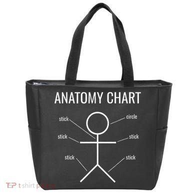 Stick Figure Anatomy Chart Tote Bag
