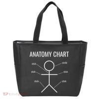 Stick Figure Anatomy Chart Tote Bag thumb 0