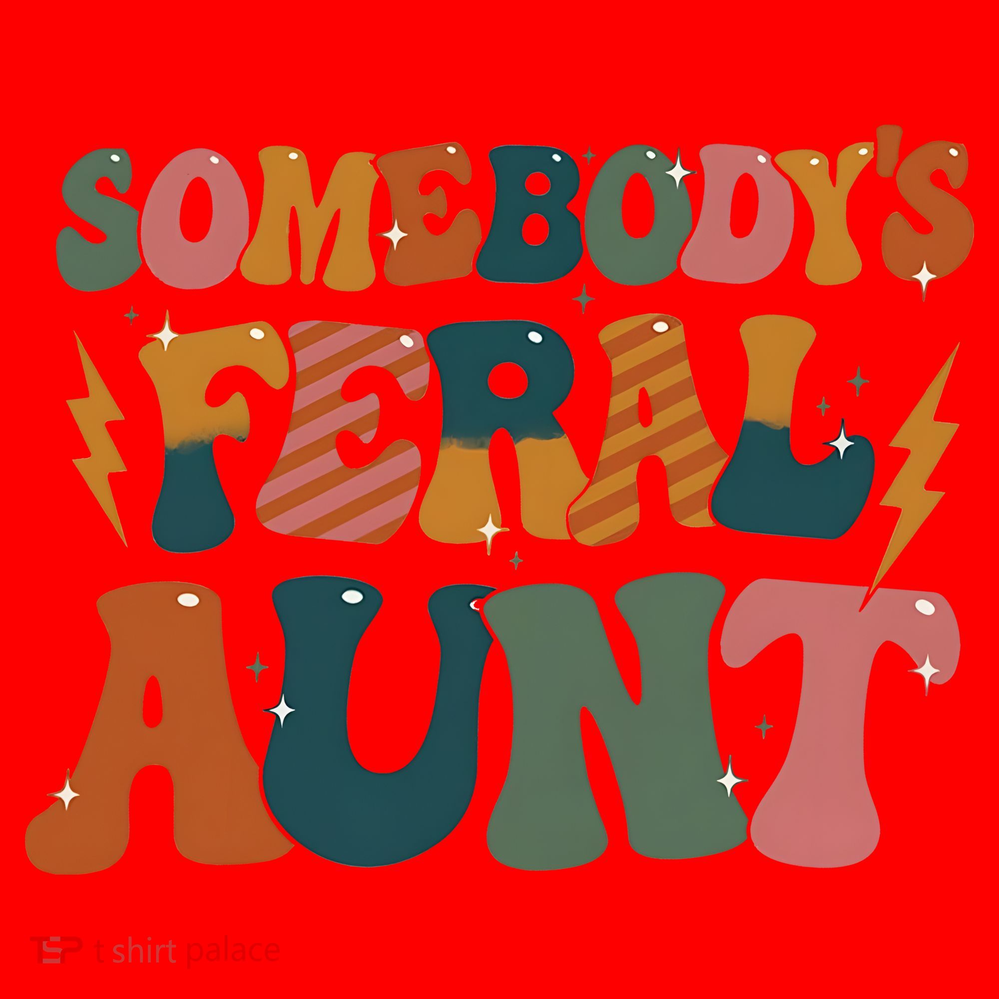 Somebodys Feral Aunt Auntie Family Santa Hat