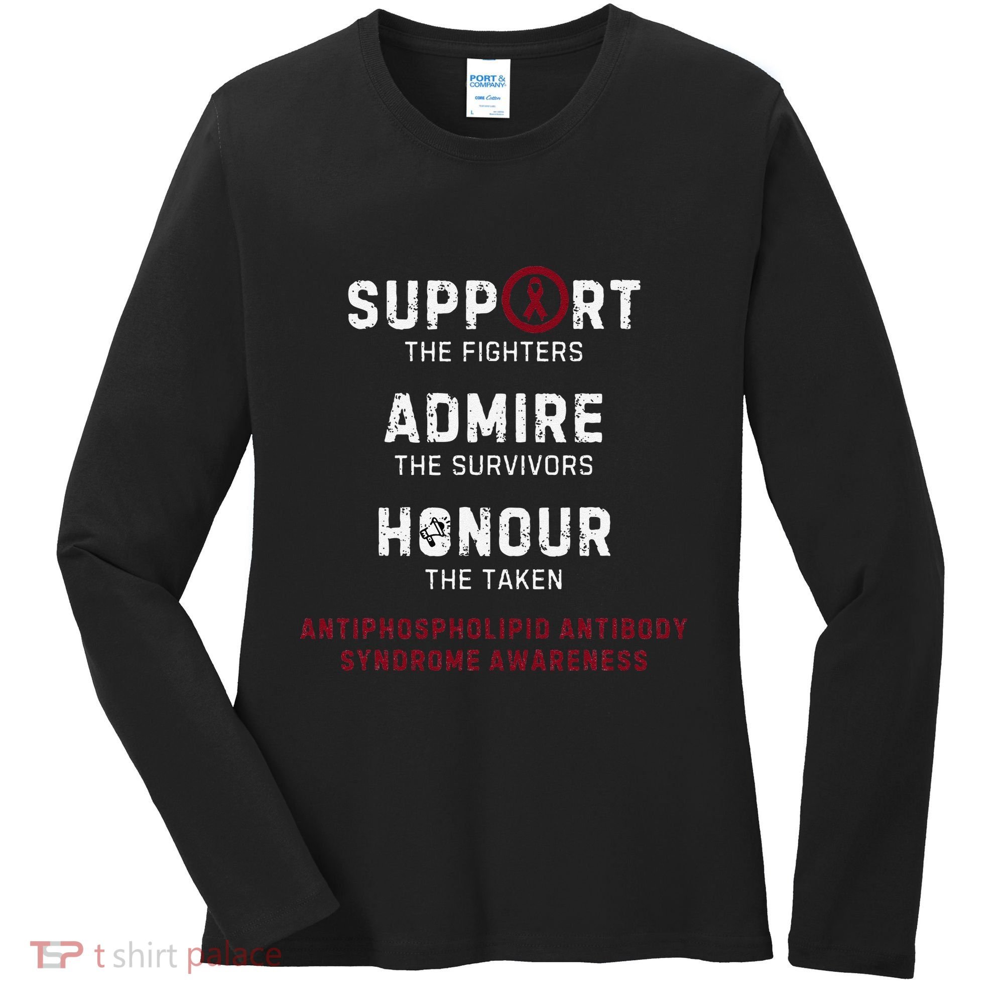 Support Fighters Antiphospholipid Antibody Syndrome Women's Long Sleeve Shirt