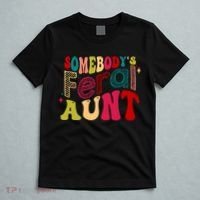Somebody's Feral Aunt Groovy Mothers' Day Mom Aunt T-Shirt thumb 5