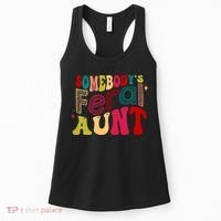Somebody's Feral Aunt Groovy Mothers' Day Mom Aunt Women's Tank Top thumb 0