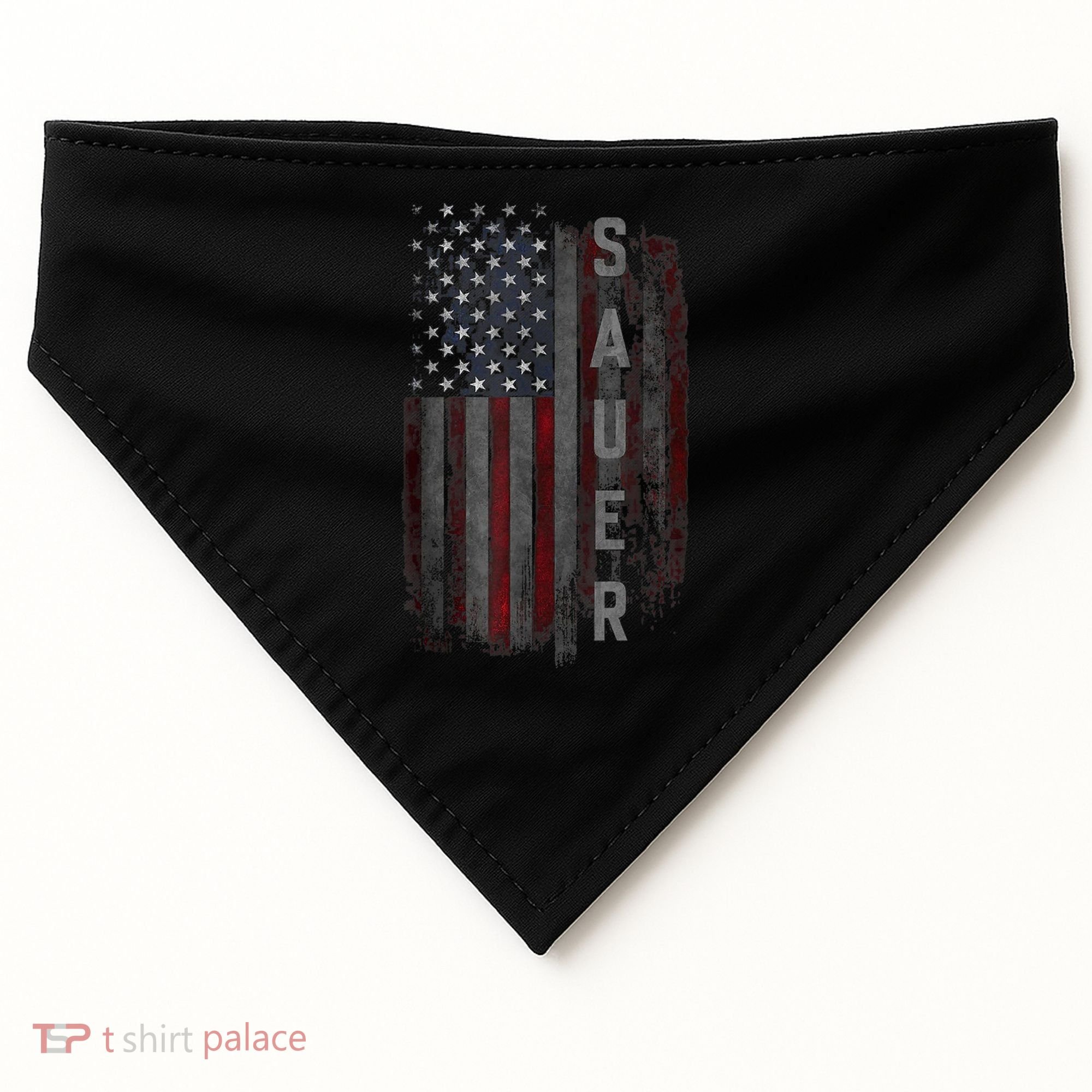 Sauer Family American Flag USA-Made Doggie Bandana