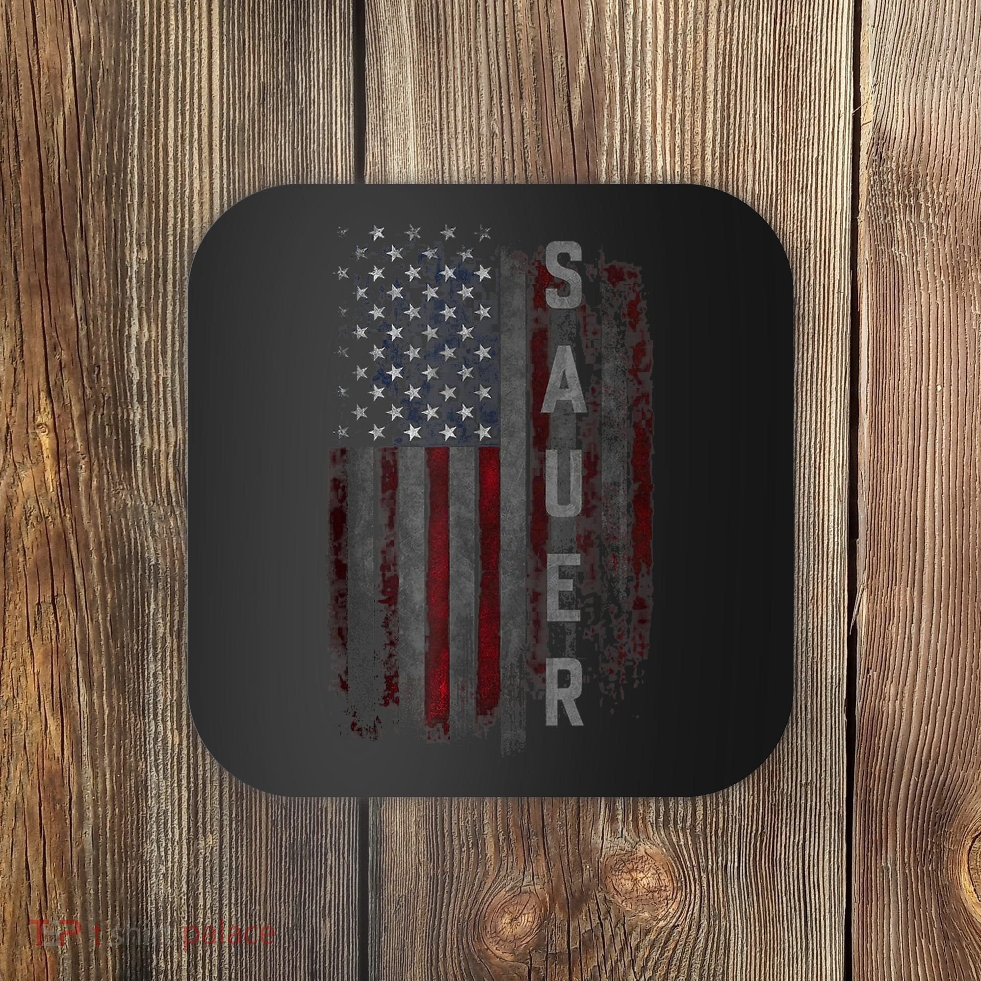 Sauer Family American Flag Coaster