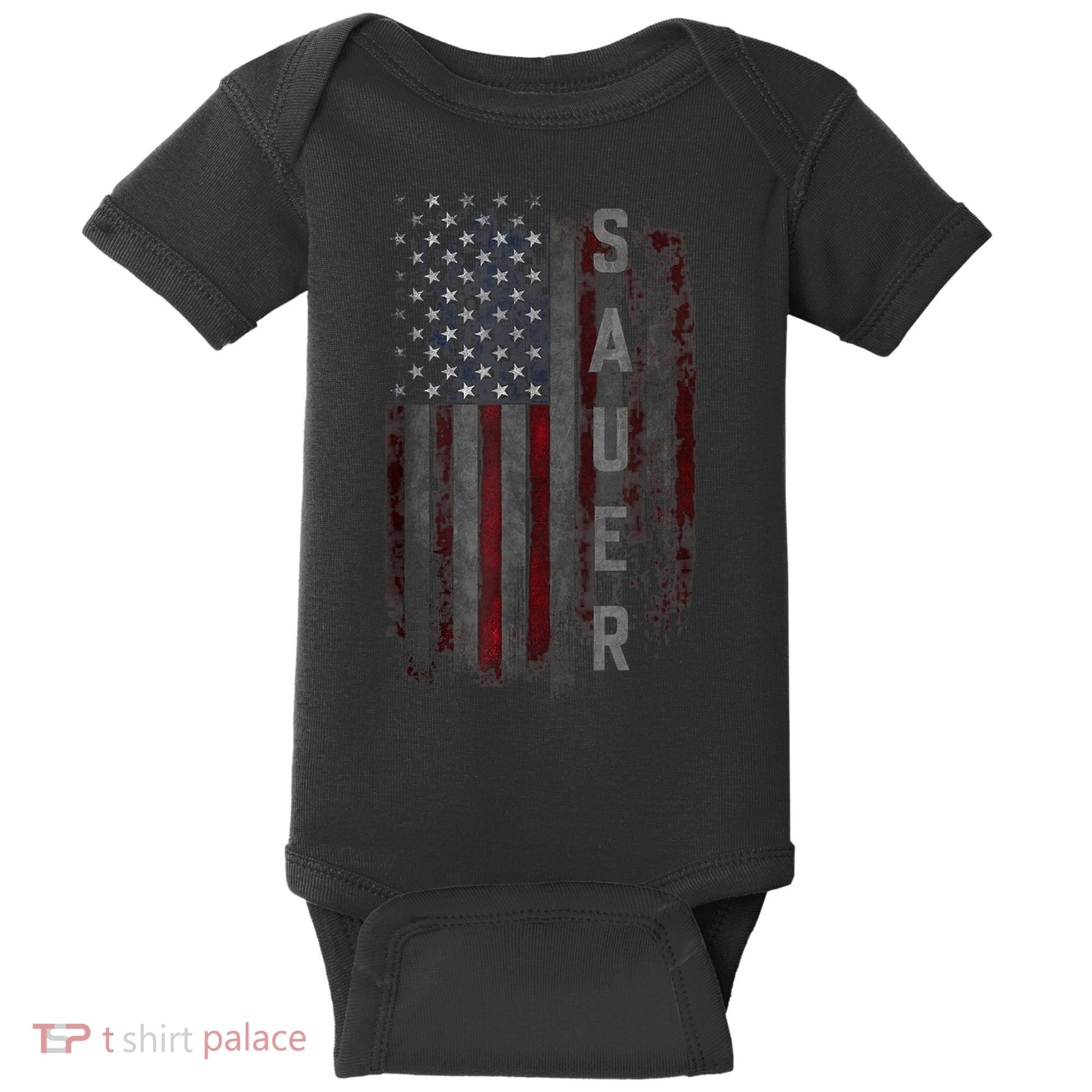 Sauer Family American Flag Baby Bodysuit