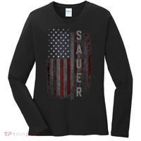 Sauer Family American Flag Women's Long Sleeve Shirt thumb 0