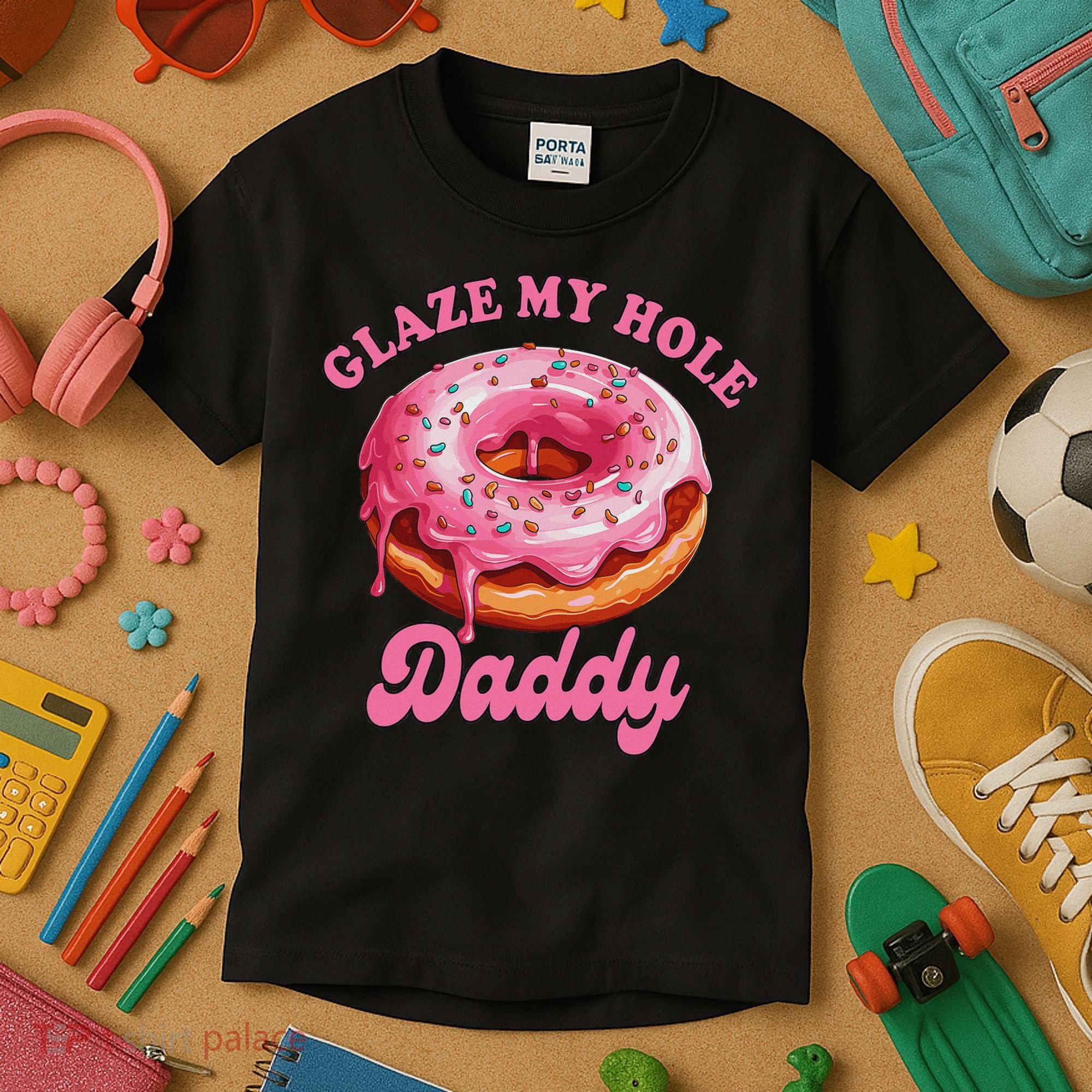 Sarcasm Funny Adult Humor Sarcastic Glaze My Hole Daddy Kids T-Shirt
