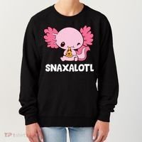 Snaxalotl Funny Axolotl Pizza Cute Axolotl Women's Sweatshirt thumb 0