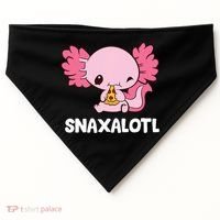 Snaxalotl Funny Axolotl Pizza Cute Axolotl USA-Made Doggie Bandana thumb 0