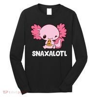 Snaxalotl Funny Axolotl Pizza Cute Axolotl Long Sleeve Shirt thumb 0