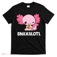 Snaxalotl Funny Axolotl Pizza Cute Axolotl T-Shirt thumb 0