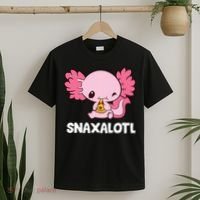 Snaxalotl Funny Axolotl Pizza Cute Axolotl T-Shirt thumb 2