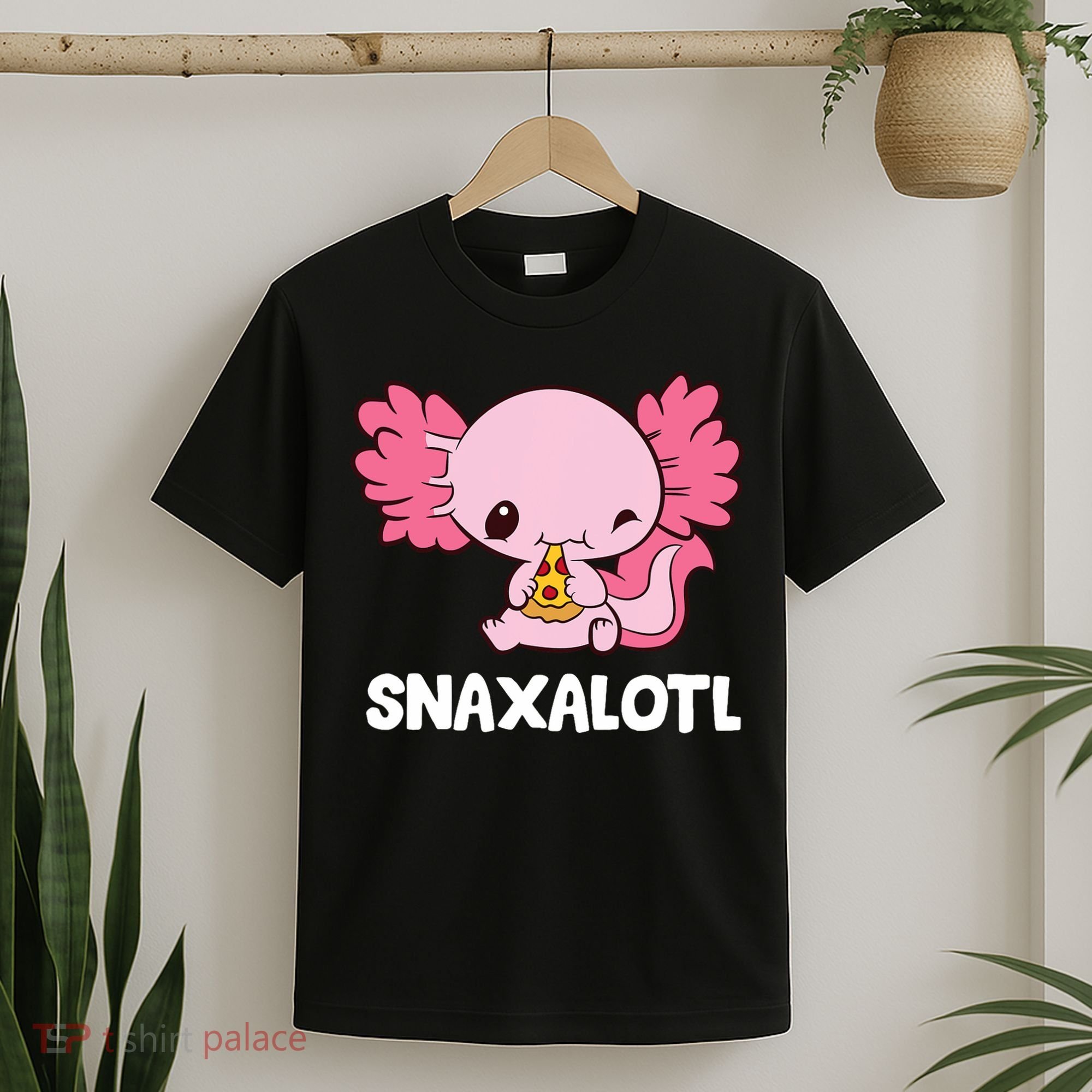 Snaxalotl Funny Axolotl Pizza Cute Axolotl T-Shirt
