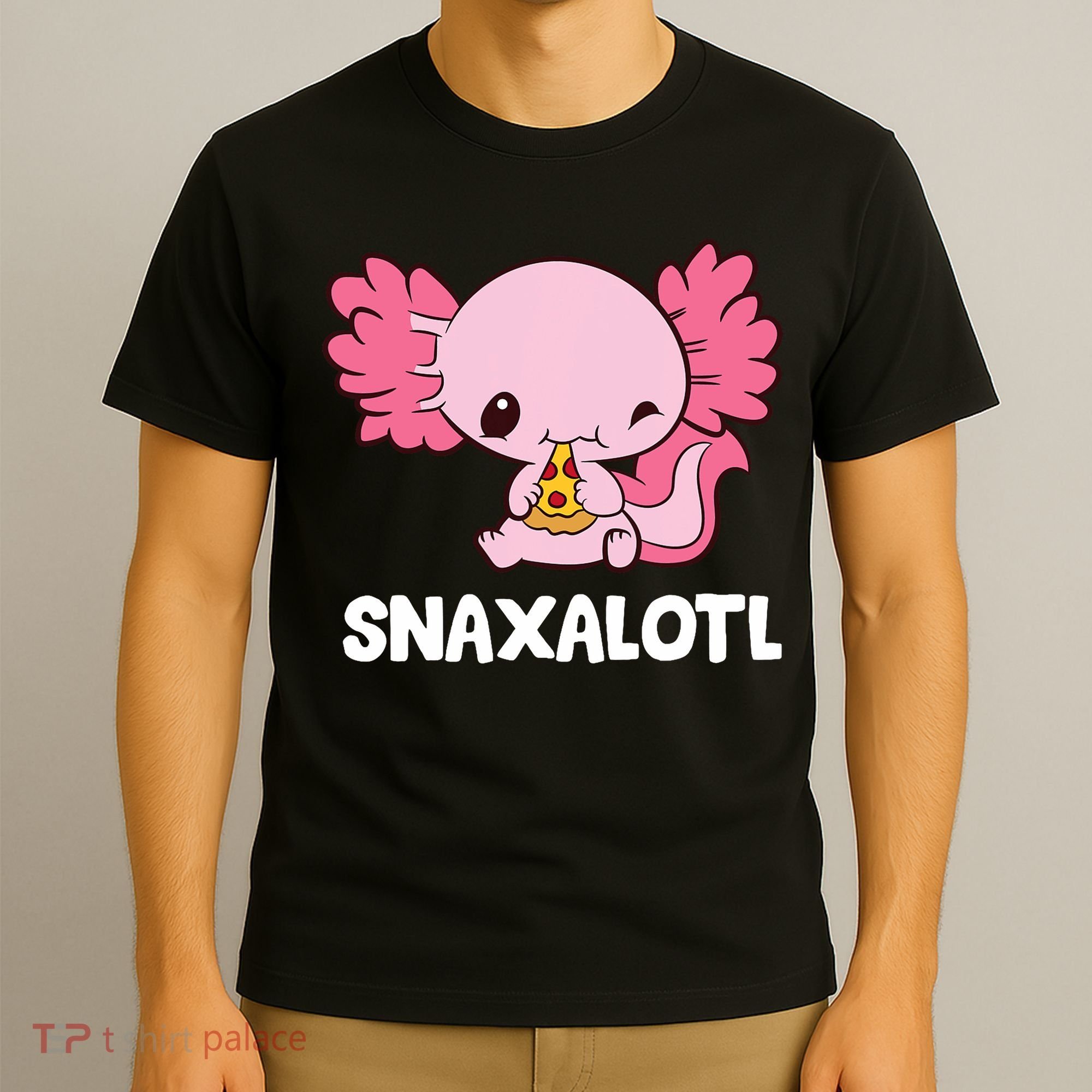 Snaxalotl Funny Axolotl Pizza Cute Axolotl T-Shirt