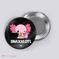 Snaxalotl Funny Axolotl Pizza Cute Axolotl Button thumb 0