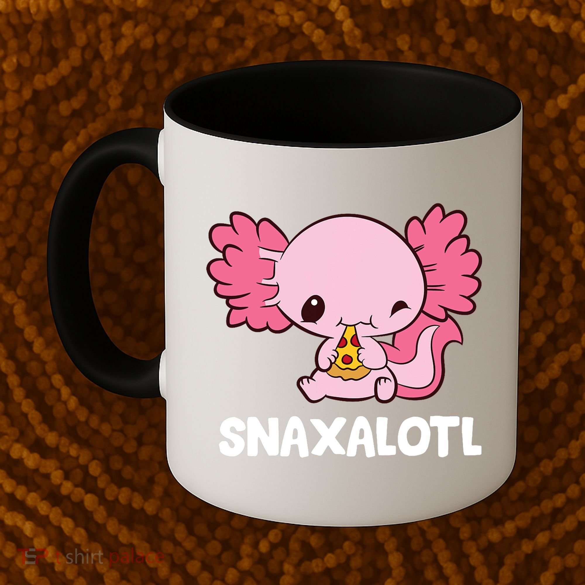 Snaxalotl Funny Axolotl Pizza Cute Axolotl Coffee Mug