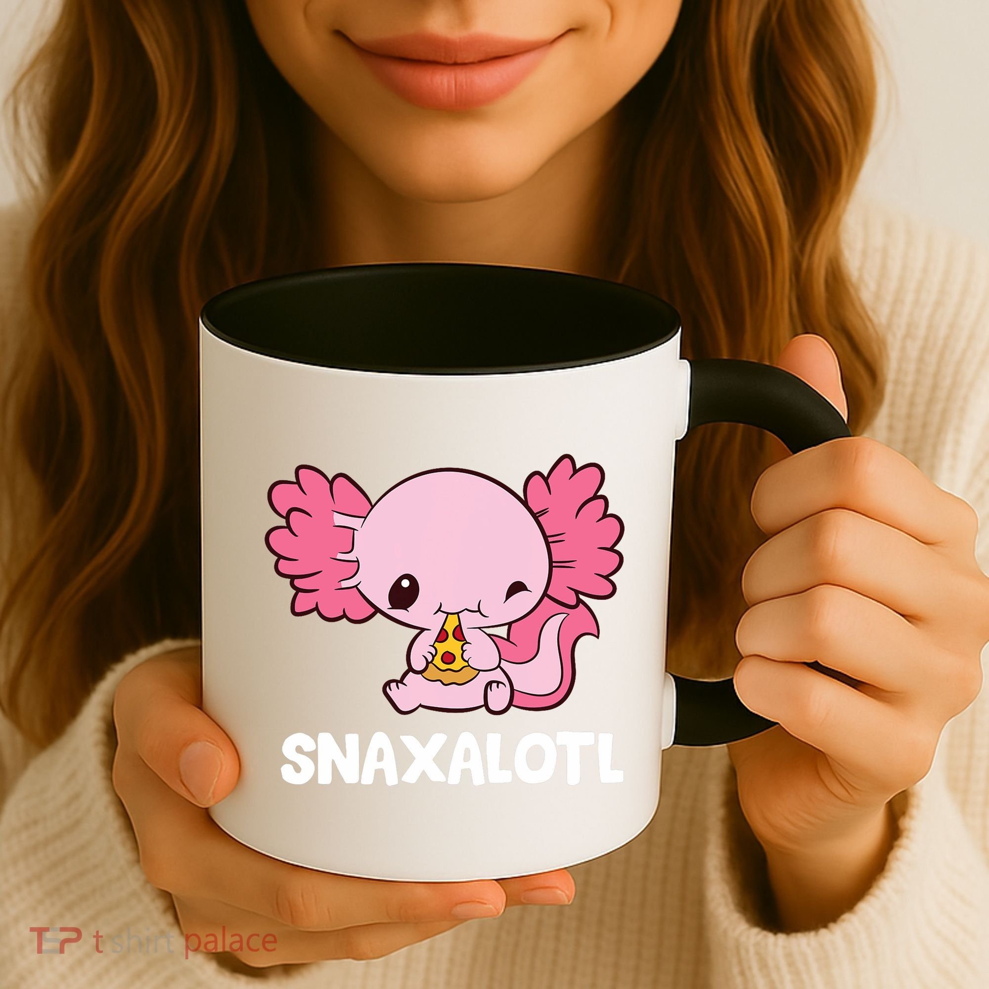 Snaxalotl Funny Axolotl Pizza Cute Axolotl Coffee Mug