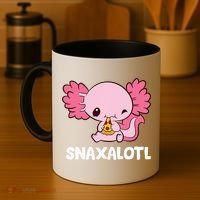 Snaxalotl Funny Axolotl Pizza Cute Axolotl Coffee Mug thumb 4