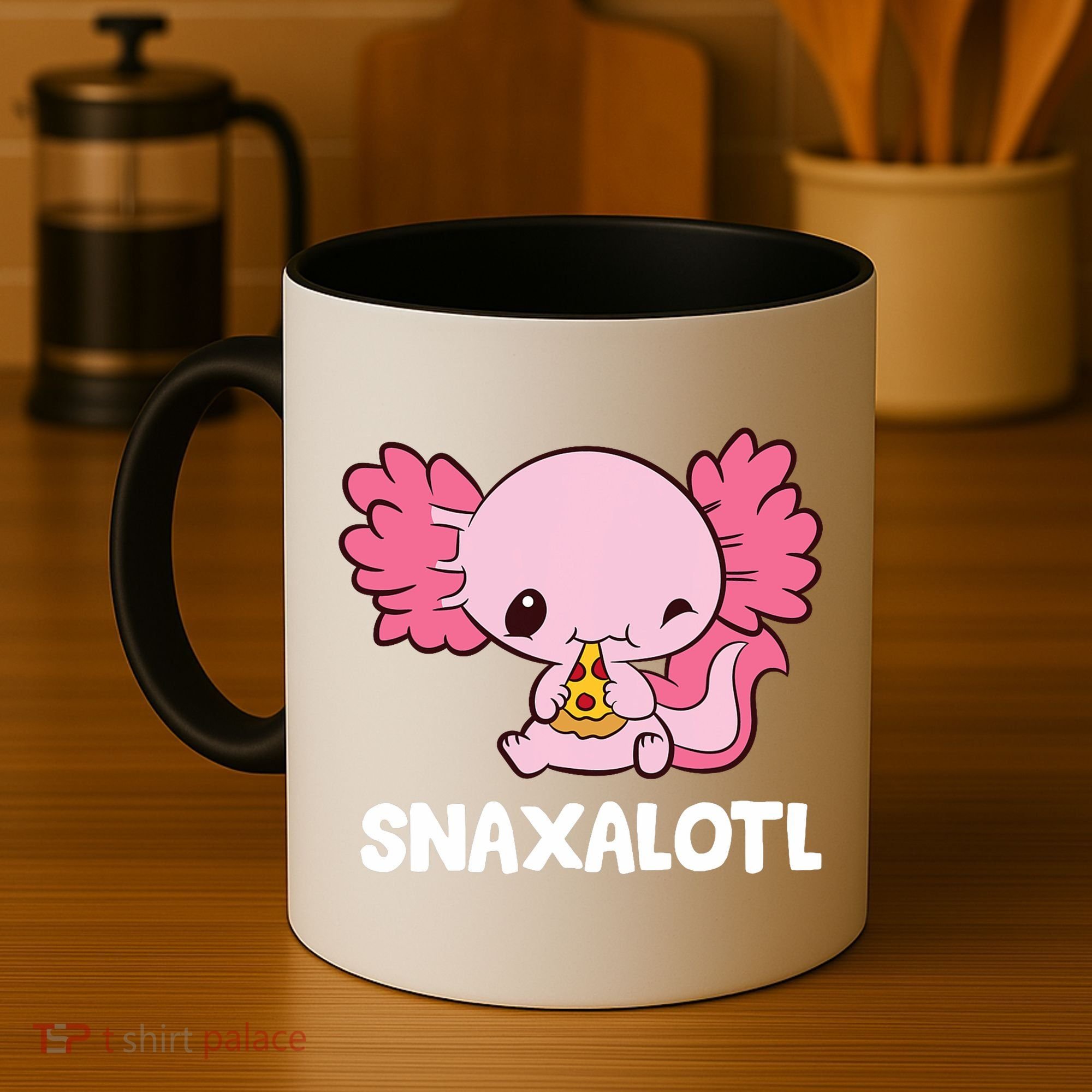 Snaxalotl Funny Axolotl Pizza Cute Axolotl Coffee Mug