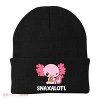 Snaxalotl Funny Axolotl Pizza Cute Axolotl Beanie thumb 0