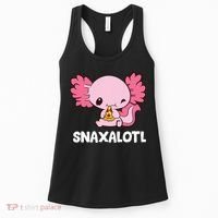 Snaxalotl Funny Axolotl Pizza Cute Axolotl Women's Tank Top thumb 0