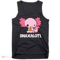 Snaxalotl Funny Axolotl Pizza Cute Axolotl Tank Top thumb 0