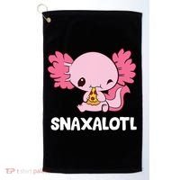 Snaxalotl Funny Axolotl Pizza Cute Axolotl Golf Towel thumb 0