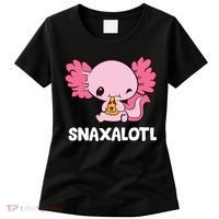 Snaxalotl Funny Axolotl Pizza Cute Axolotl Women's T-Shirt thumb 0