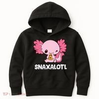 Snaxalotl Funny Axolotl Pizza Cute Axolotl Kids Hoodie thumb 0