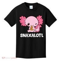 Snaxalotl Funny Axolotl Pizza Cute Axolotl Kids T-Shirt thumb 0