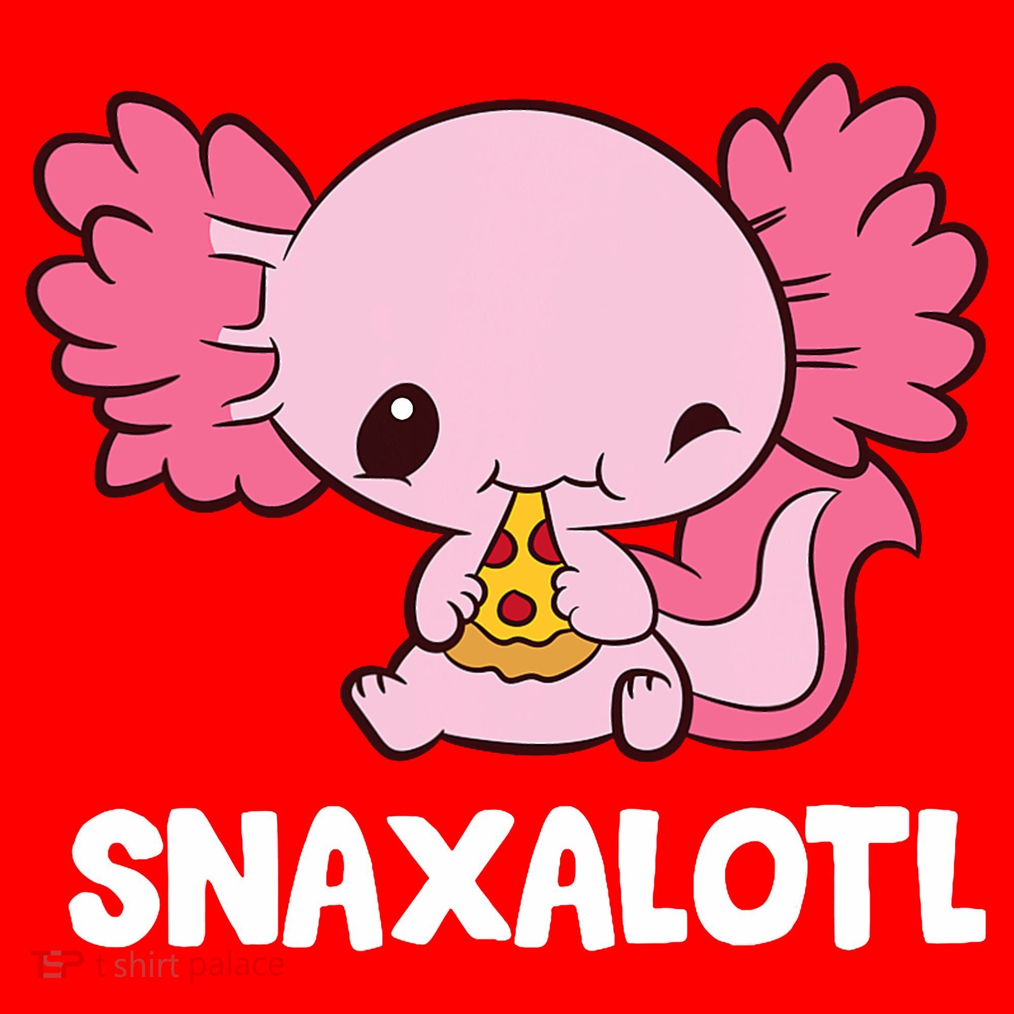 Snaxalotl Funny Axolotl Pizza Cute Axolotl Santa Hat