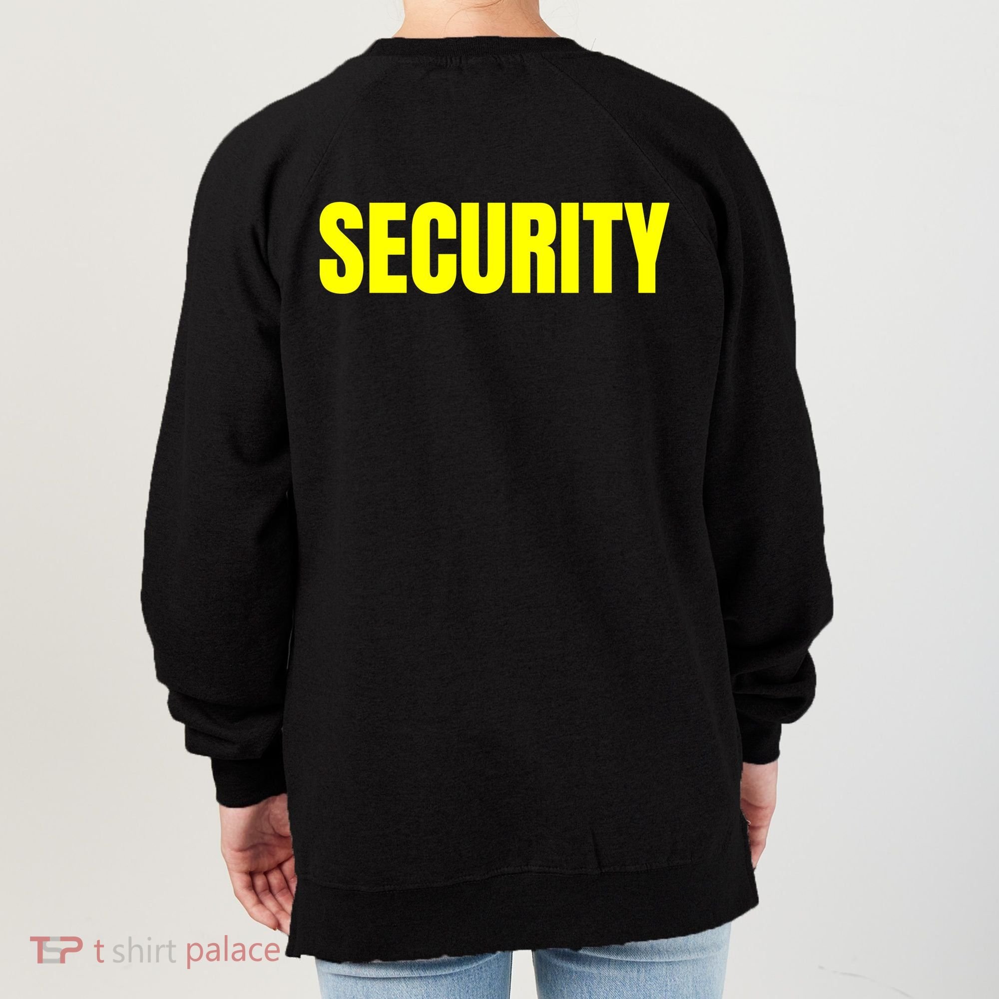 Security Front And Back Print Staff Event Uniform Bouncer Women's Sweatshirt
