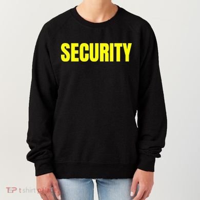 Security Front And Back Print Staff Event Uniform Bouncer Women's Sweatshirt
