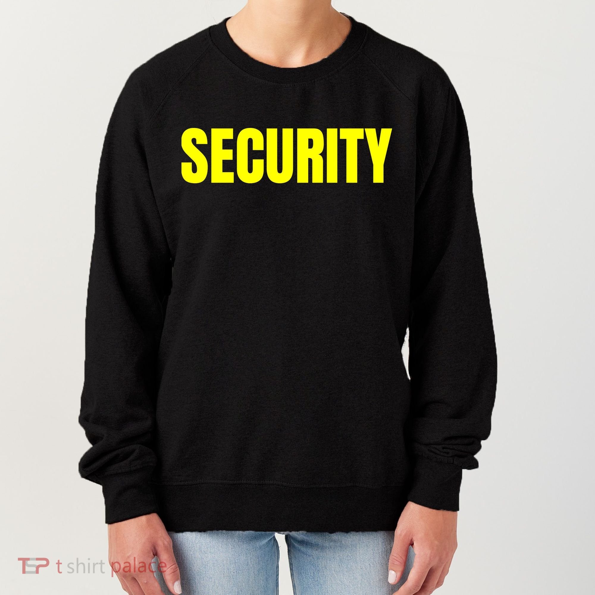 Security Front And Back Print Staff Event Uniform Bouncer Women's Sweatshirt