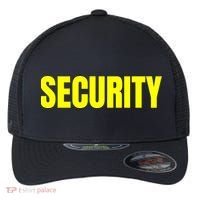 Security Front And Back Print Staff Event Uniform Bouncer Flexfit Unipanel Trucker Cap thumb 0