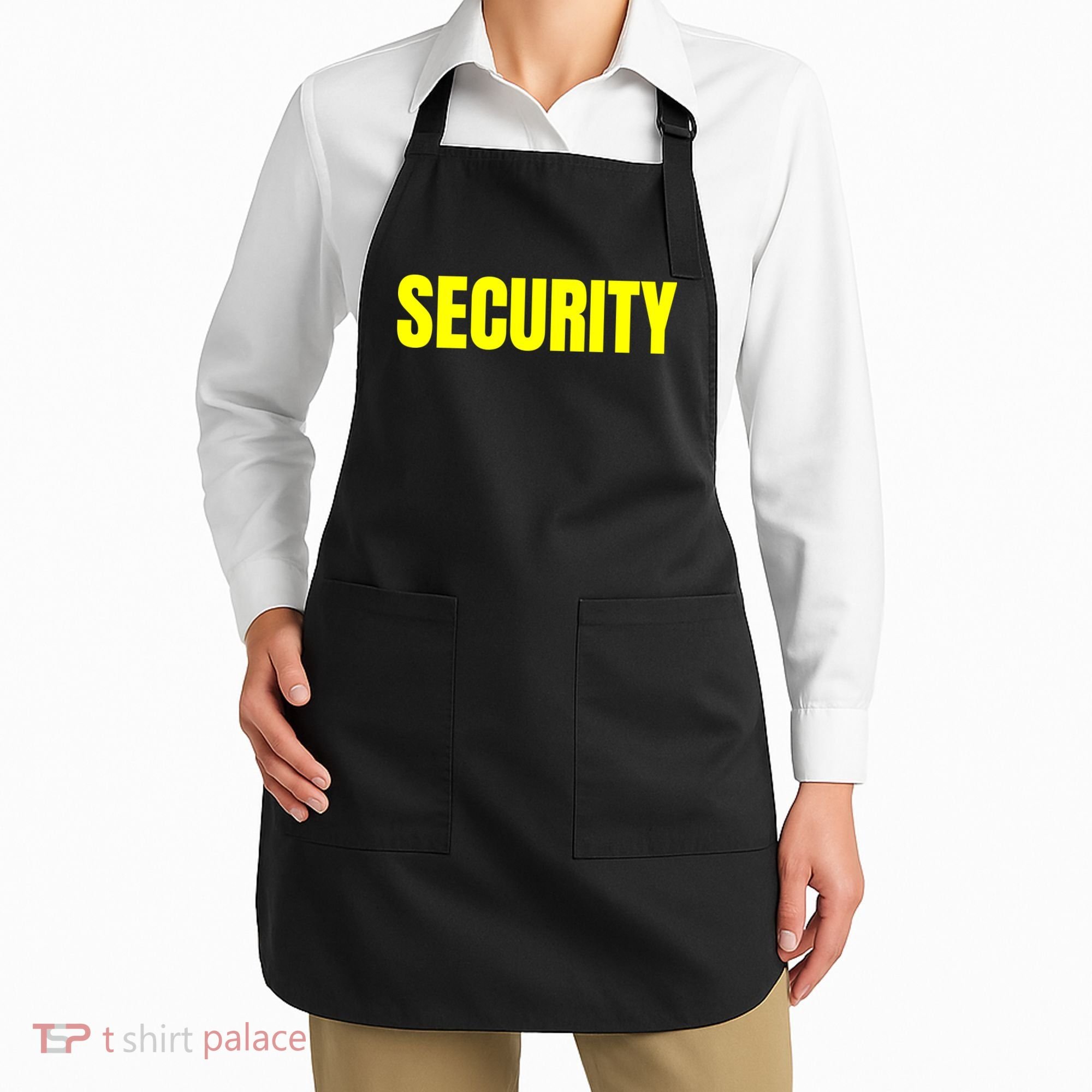 Security Front And Back Print Staff Event Uniform Bouncer Apron