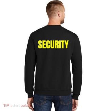 Security Front And Back Print Staff Event Uniform Bouncer Sweatshirt back