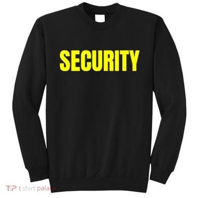 Security Front And Back Print Staff Event Uniform Bouncer Sweatshirt