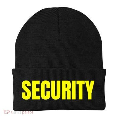 Security Front And Back Print Staff Event Uniform Bouncer Beanie back